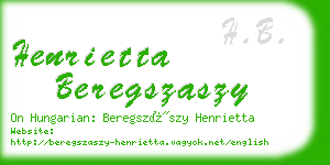 henrietta beregszaszy business card